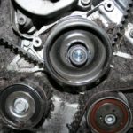 Audi 3.0 Sheared Water Pump Pulley installed